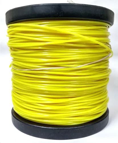 Rolo Fio Nylon Duraline Pro 3mm Quadrado Amarelo 245m Frete grátis