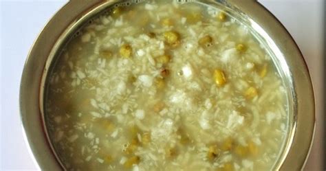 Payaru Kanji Recipe Green Gram Rice Porridge Cheru Payar Kanji