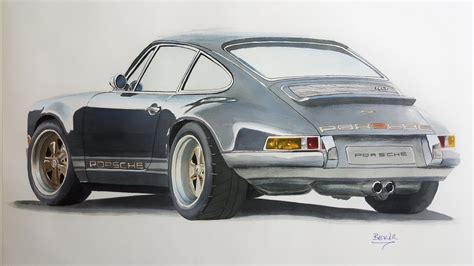 Porsche 911 Drawing at PaintingValley.com | Explore collection of ...