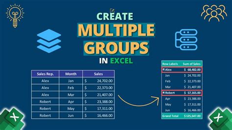 How To Create Multiple Groups In Excel Youtube