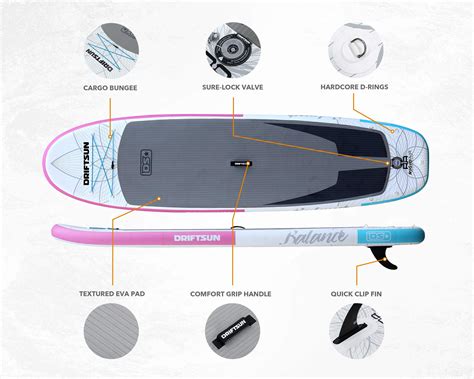 Snapklik Driftsun Foot Extra Wide Inflatable Stand Up Paddle