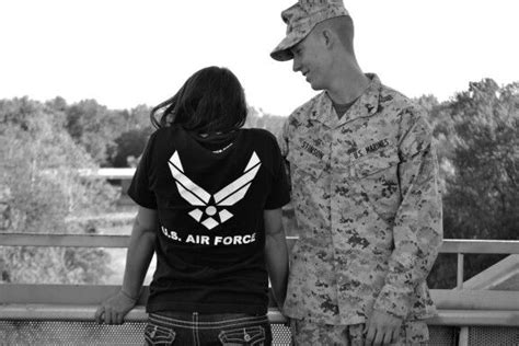 Dual Military Couples Photos Marines And Air Force Cammis Uniform Military Couples Military