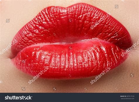 Sexy Lips Beauty Red Lip Makeup Stock Photo Shutterstock