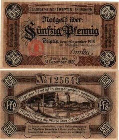 Pfennig Ciudad De Triptis Sajonia Weimar Eisenach Numista