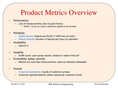 Ppt Software Metrics Overview Powerpoint Presentation Free Download Id 5412932