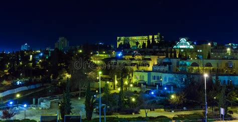 Night View of Jerusalem Streets, Israel Stock Image - Image of israel, tourism: 126313713