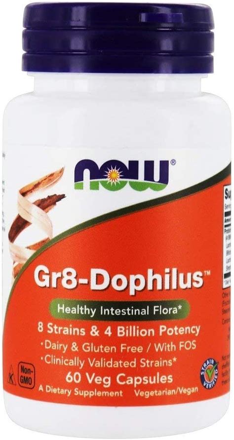 Amazon Now Foods Gr8 Dophilus Healthy Intestinal Flora 60 Vcaps