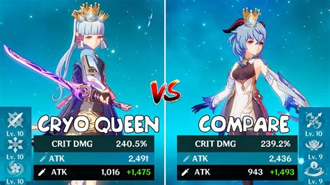 Ayaka Vs Ganyu Comparison Cryo Queen Damage Showcase Max Impact