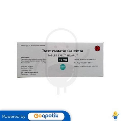 Jual Rosuvastatin Calcium Pratapa 10 Mg Box 30 Tablet Shopee Indonesia