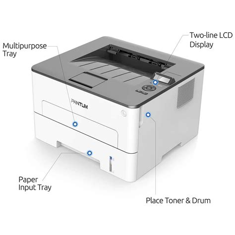 Buy Pantum Wireless Black White Single Function Laserjet Printer