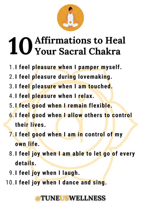 10 Affirmations To Heal Your Sacral Chakra Artofit