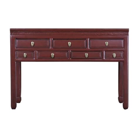 Console chinoise ancienne rouge foncé Fine Asianliving W121xD45 x H