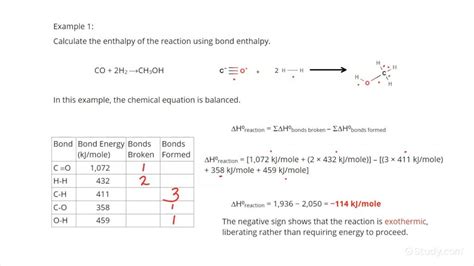 How To Calculate The Enthalpy Of A Reaction Using Bond Enthalpy