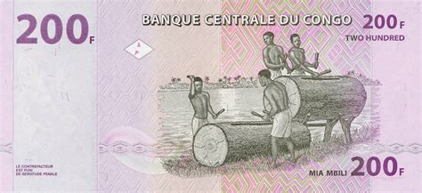 Congo Democratic Republic New Franc Note B A Confirmed