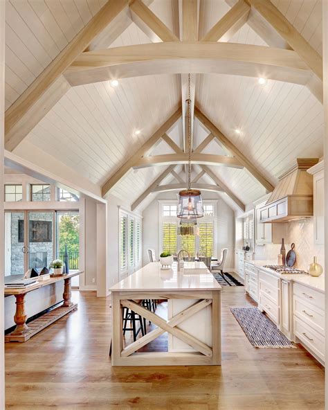 Kitchen Design | Vaulted ceiling living room, Vaulted ceiling kitchen