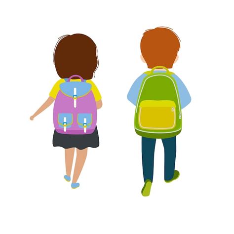 Premium Vector | Illustration of school kids to school with backpack