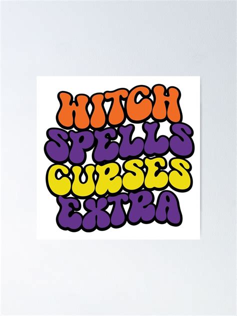 "witch spells curses extra-01" Poster for Sale by DAWET2022 | Redbubble