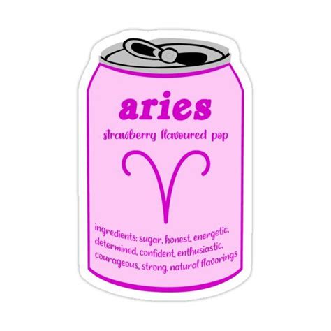 Aries Zodiac Sign Trendy Vsco Sticker Sticker For Sale By Albsbubble