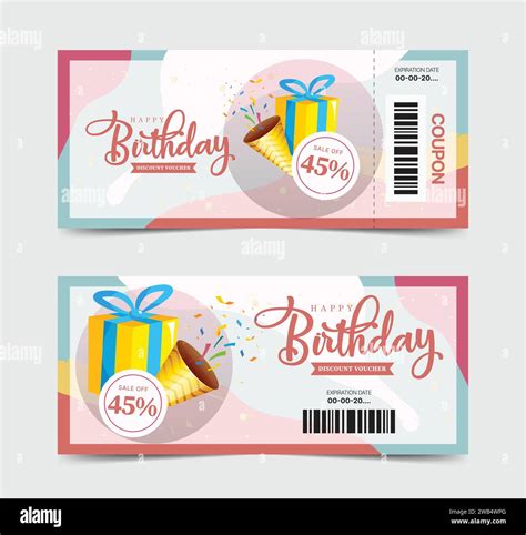 birthday voucher template printable Stock Vector Image & Art - Alamy