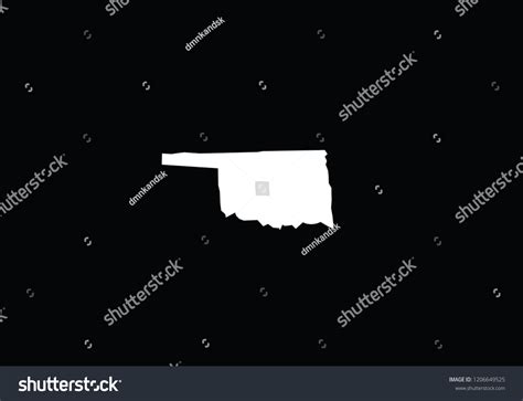 Oklahoma Outline Map State Shape Usa Stock Vector (Royalty Free ...