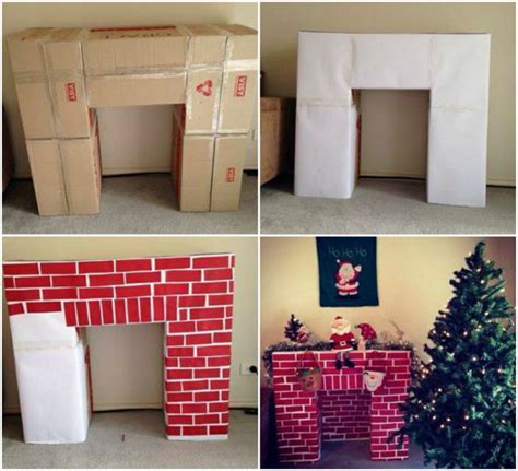 Cool Creativity — DIY Cardboard Christmas Fireplace