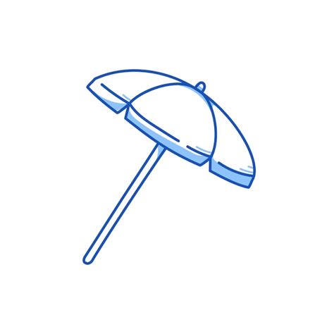 Premium Vector Beach Parasol Umbrella Doodle Hand Drawn Sketch Doodle