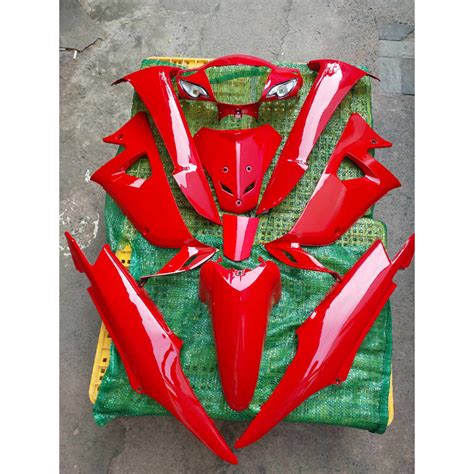 Wave Disc Type Fairing Set Red Lahat Makukuha Pcs Shopee