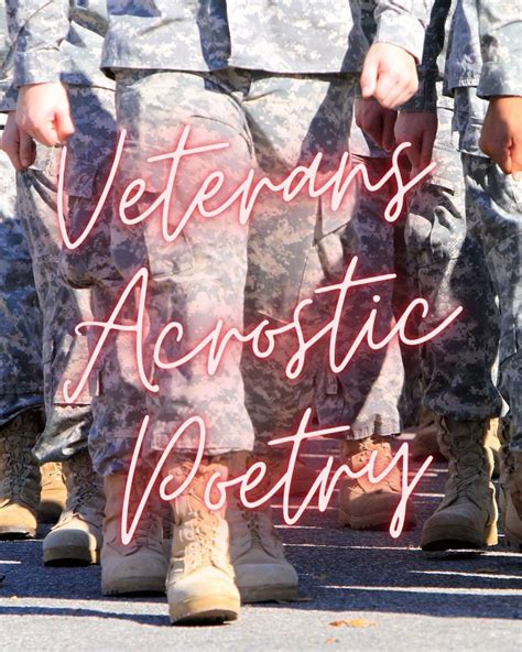 Veterans Acrostic Poem Ideas For Veterans Day Aestheticpoems