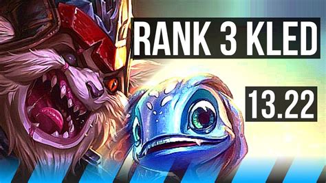 Kled Vs Fizz Mid Rank 3 Kled 912 700 Games 13m Mastery Kr