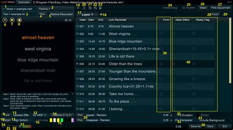 Detailed Explanation Of Karaoke Lyric Video Maker UI Functions