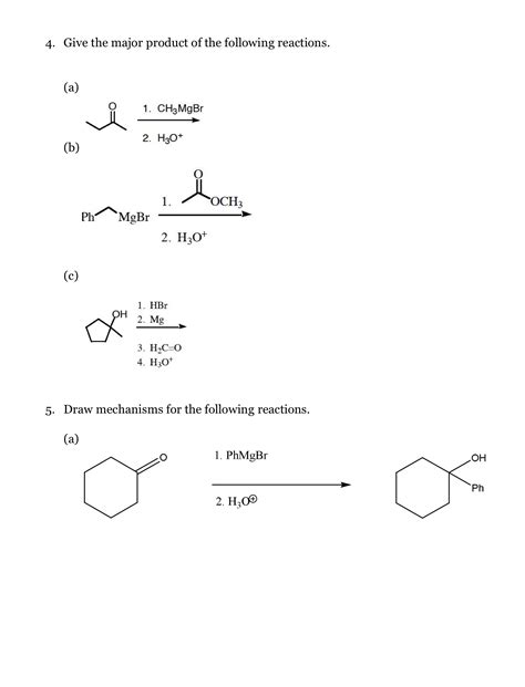 Solved Give The Major Product Of The Following