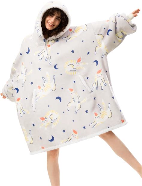 Hblife Oversized Wearable Blanket Hoodie For Adult Thick