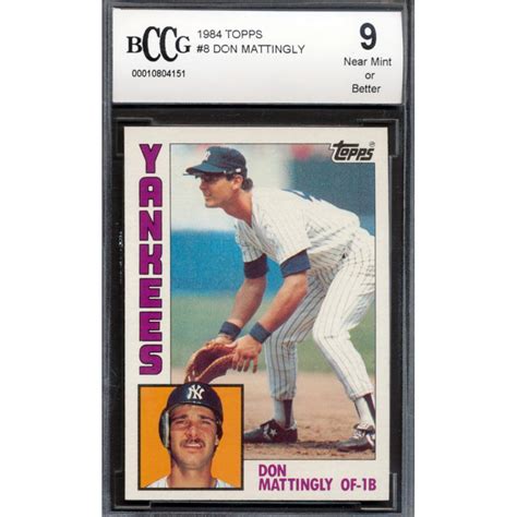 Don Mattingly Topps Rc Bccg Pristine Auction