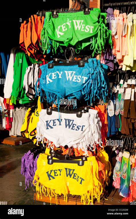 Colourful Pants With Print Key West In A Store In Key West Florida Keys Florida Usa Stock