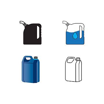 Canister Vector Icon Canister White Gasoline Vector Canister White