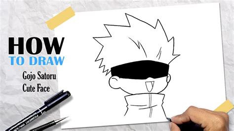 How To Draw Gojo Satoru Cute Face From Jujutsu Kaisen Youtube