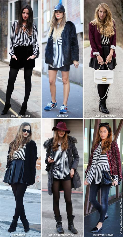 How To Wear A Black And White Striped Shirt Outfits With Striped Shirts