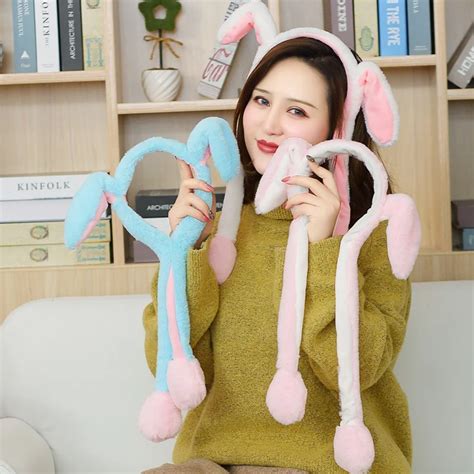 Chapeaux De Dessin Animé Oreilles Mobiles Jouet Lapin Mignon Chapeau