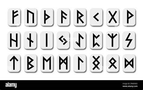 Runes. Complete collection of runic letters, which were used in ...