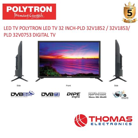 Jual LED TV POLYTRON LED TV 32 INCH PLD 32V1852 32V1853 PLD 32V0753