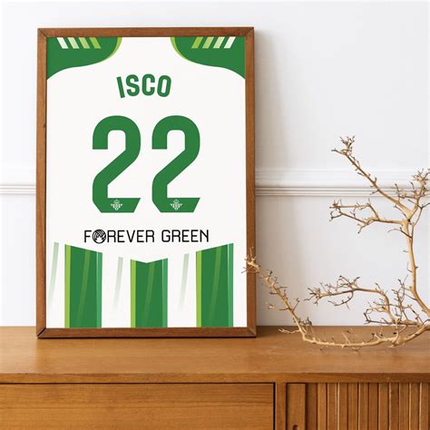 Poster camiseta REAL BETIS ISCO 2023 24 Impresión Digital Etsy España