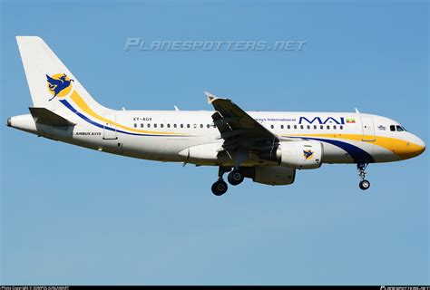 XY AGV Myanmar Airways International Airbus A319 111 Photo By SOMPOL