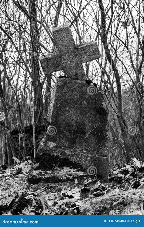 Big Broken Cross In The Catholic Cemetery Of Rasos In Vilnius