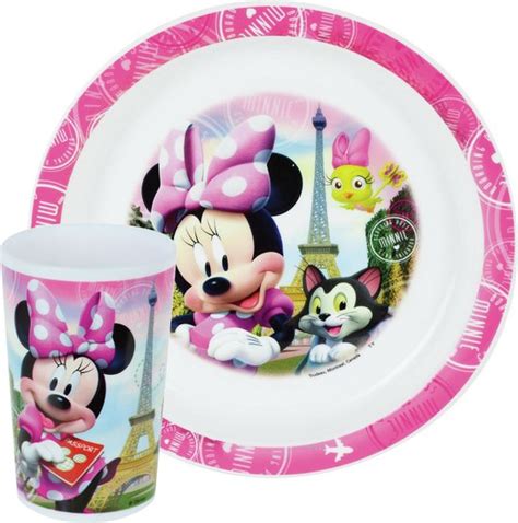 Kinder Ontbijt Set Disney Minnie Mouse 2 Delig Van Kunststof Bol