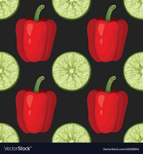 Hand Draw Vegetable Seamless Pattern Design Vector Image