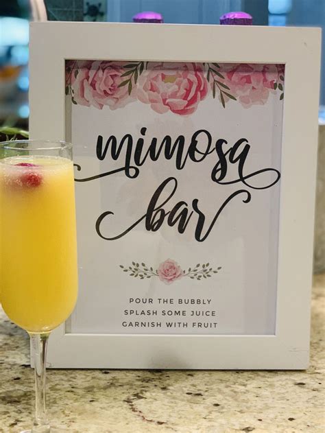 Free Printable Mimosa Bar Sign Template Free - Printable Templates