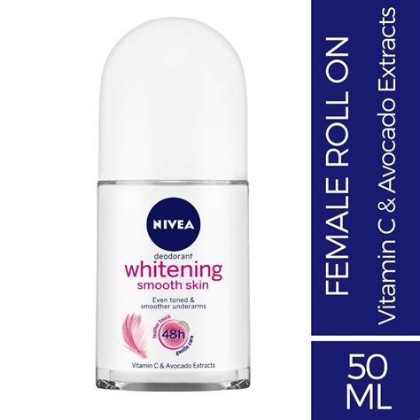 Buy Nivea Deodorant Roll On Whitening Smooth Skin 50ml Online Purplle