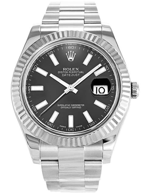 Rolex Datejust Ref Mm Black Dial