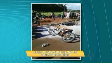 Meio Dia Paraná Noroeste Acidente deixa dois motociclistas durante