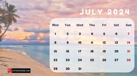 July 2024 Calendar Screensaver Calendar 2024 Printable Calendar 2024